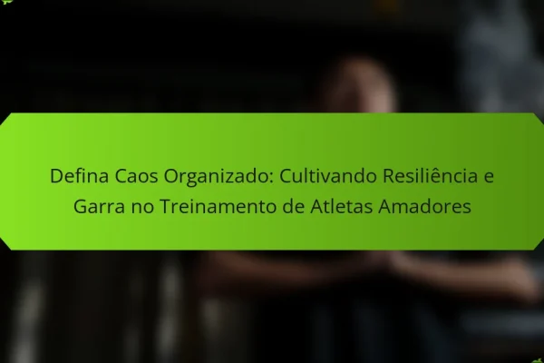 Defina Caos Organizado: Cultivando Resiliência e Garra no Treinamento de Atletas Amadores